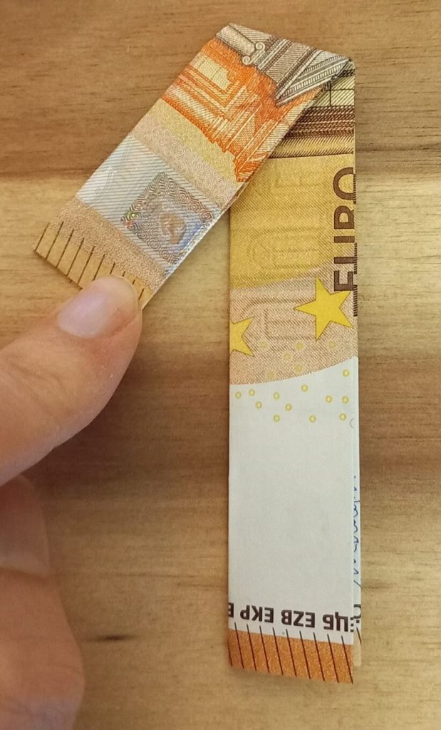 Geldschein, der wie eine Eins aussieht