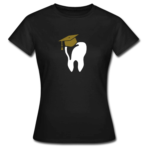 Shirt Frauen Zahn mit Doktorhut